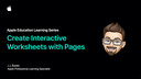 Opret interaktive arbejdsark med Pages